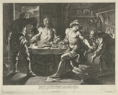 Júpiter e Mercúrio na casa de Philemon e Baucis de Cornelis Galle (I)