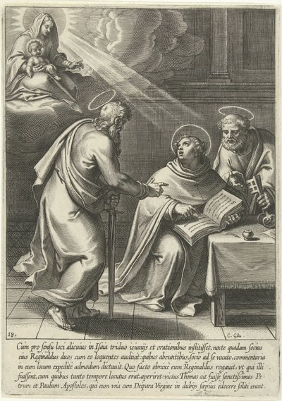 Thomas ensinado por Pedro e Paulo A Vida de São Tomás de Aquino (título da série) de Cornelis Galle (I)