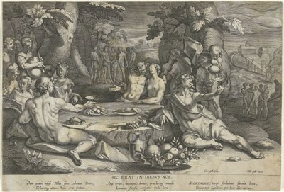 Vida pecaminosa nos dias de Noé Sic erat in diebus Noe (título no objeto) de Cornelis Galle (I)