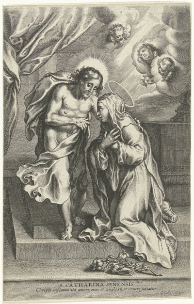 Cristo e Santa Catarina de Sena de Cornelis Galle (II)