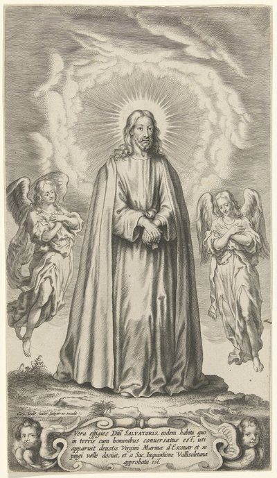 Cristo com dois anjos de Cornelis Galle (II)