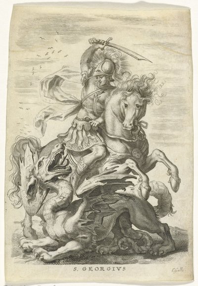 H. Joris luta contra o dragão de Cornelis Galle (II)