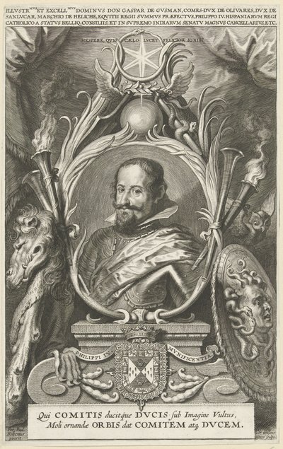 Retrato de Gaspar de Gusmán, Conde de Olivares, Duque de São Lucar de Cornelis Galle (II)