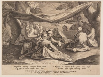 Festa da música ao ar livre de Cornelis Galle I