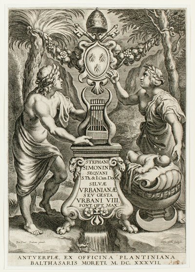Página de título de Silvae Urbanianae de Cornelis Galle I