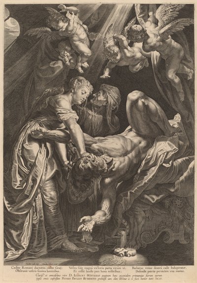 Judith Decapitando Holofernes de Cornelis Galle I after Sir Peter Paul Rubens
