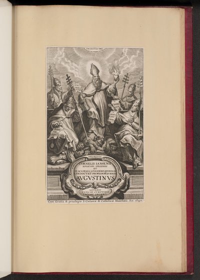 Página de rosto para Cornelii Iansenii ... Avgvstinvs de Cornelis Galle I after Sir Peter Paul Rubens