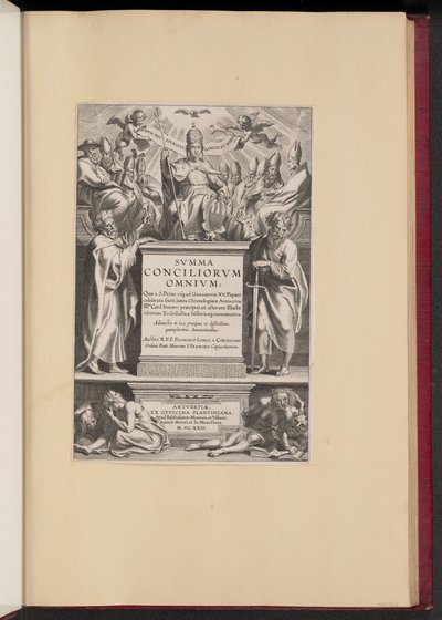 Página de rosto para "Svmma Conciliorvm Omnivm" de F. Longo a Coriolano de Cornelis Galle I after Sir Peter Paul Rubens