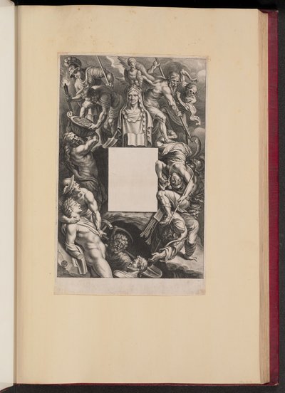 Página de rosto para Hubert Goltzius, The Roman and Greek Monvmenta (Opera Omnia I) de Cornelis Galle I after Sir Peter Paul Rubens