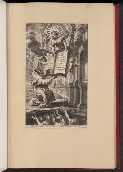 Página de rosto para "In Ecclesiasticvm Commentarivs..." de Olivier Boonaerts de Cornelis Galle I after Sir Peter Paul Rubens