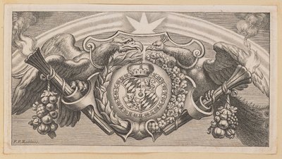 Vinheta para a página de título de Balthasar Cordier, Catena Patrum Graecorum em Sanctum Ioannem de Cornelis Galle I after Sir Peter Paul Rubens