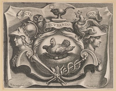 Vinheta para a página de título de Martin Bonacina, Opera Omnia de Cornelis Galle I after Sir Peter Paul Rubens