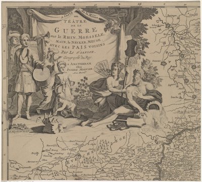 Mapa da região leste e sul de Bruxelas e do condado de Namur (página superior esquerda)
Carte de la Meuse ou Téâtre de la Guerre sur le Rhein, Moessele, Mayn, le Necker, Meuse avec les pais voisins (título sobre o objecto) de Cornelis Huyberts