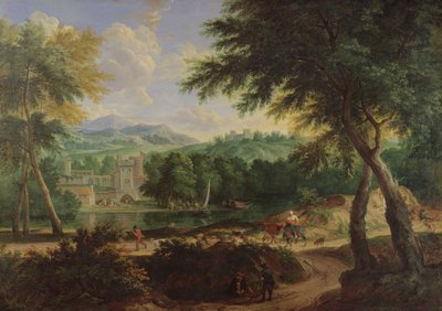 Paisagem com um rebanho de ovelhas de Cornelis Huysmans