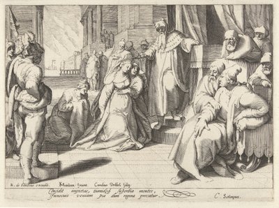 Ester diante de Assuero de Cornelis Jacobsz. Drebbel