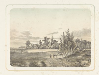 Paisagem com a esposa e as vacas do fazendeiro Seis paisagens (título da série) de Cornelis Jan Bolt