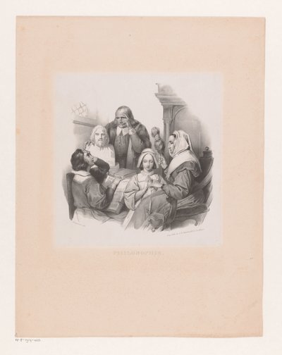 Companhia filosófica Filosofia (título no objeto) de Cornelis Kruseman