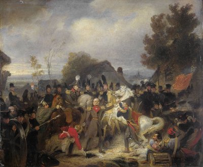 O Príncipe de Orange trocando seu cavalo ferido durante o noivado em Boutersem de Cornelis Kruseman