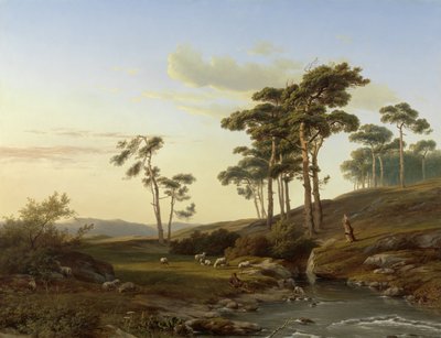Clima de noite com pastor de Cornelis Lieste (signed by artist)