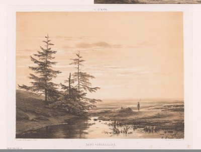Paisagem com pôr-do-sol
Pôr-do-sol (título sobre o objecto) de Cornelis Lieste