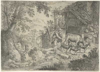 Pastor com cabras e vacas de Cornelis Matthieu