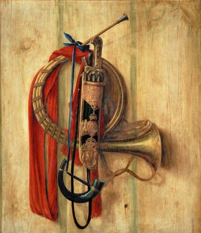 Equipamento de caça na parede de Cornelis Norbertus Gysbrechts