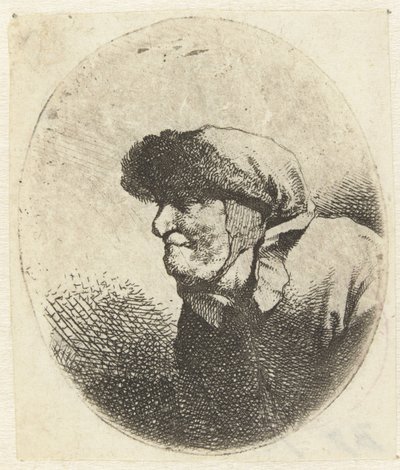 Busto de uma mulher idosa, en profil de Cornelis Pietersz. Bega