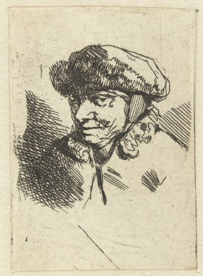 Mulher velha com chapéu de pele de Cornelis Pietersz. Bega