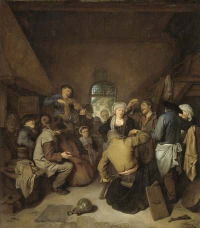 Camponeses a fazer Música e Dança de Cornelis Pietersz. Bega