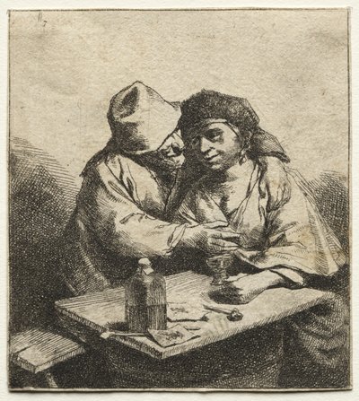 O casal amoroso, meados dos anos 1600. de Cornelis Pietersz Bega