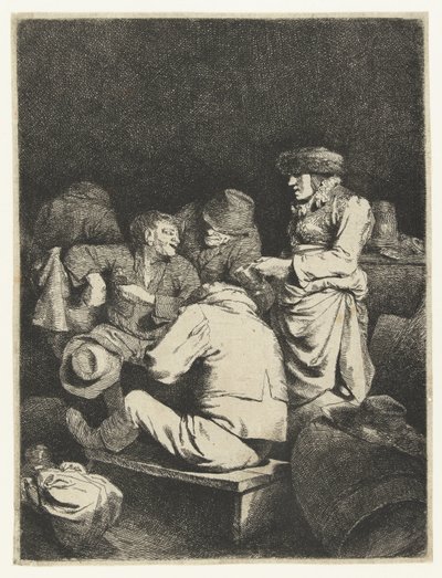 Hospedeira e companhia na pousada de Cornelis Pietersz. Bega