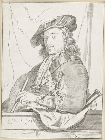 Homem no parapeito de Cornelis Ploos van Amstel (signed by artist)