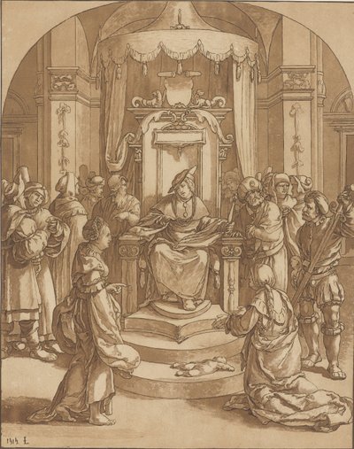 Julgamento de Salomão de Cornelis Ploos van Amstel (signed by artist)