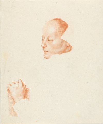 Retrato de uma jovem mulher de Cornelis Ploos van Amstel (signed by artist)