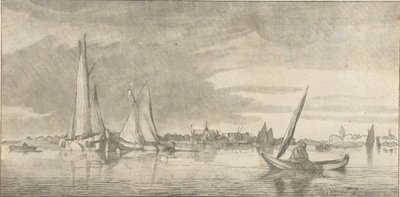 Vista do rio de Cornelis Ploos van Amstel (signed by artist)