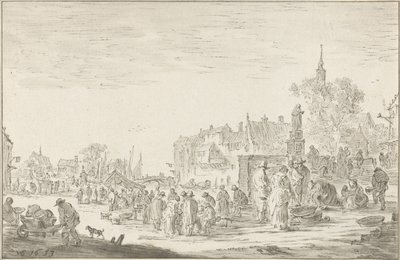 Mercado do peixe de Cornelis Ploos van Amstel (signed by artist)