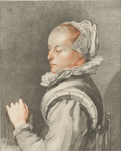 Retrato de uma jovem mulher de Cornelis Ploos van Amstel