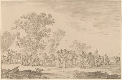 Mercado de gado de Cornelis Ploos van Amstel after Jan
