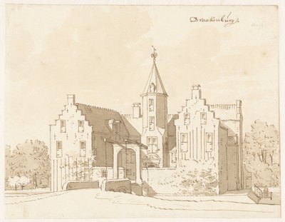 Castelo de Drakenburg perto de Baarn de Cornelis Pronk (possibly)