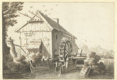 moinho de água de Cornelis Saftleven (attributed to)