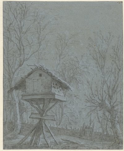 Pombal entre árvores de Cornelis Saftleven (possibly)