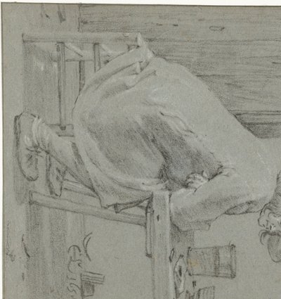 Homem sentado à mesa de Cornelis Saftleven