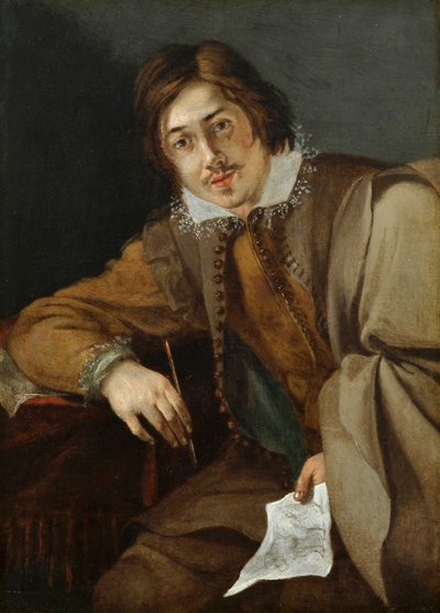 "Autoportrait" (Auto-retrato) Peinture de Cornelis Hermansz Saftleven (vers 1607-1681) Óleo sobre cobre, Dim 21,1x15,5 cm Fondation Custodia de Cornelis Saftleven