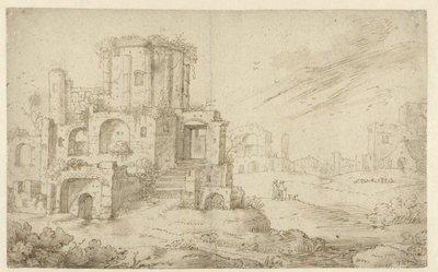 Paisagem com ruínas antigas de Cornelis Saftleven