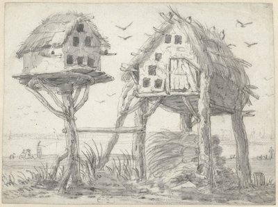 Dois pombais de Cornelis Saftleven