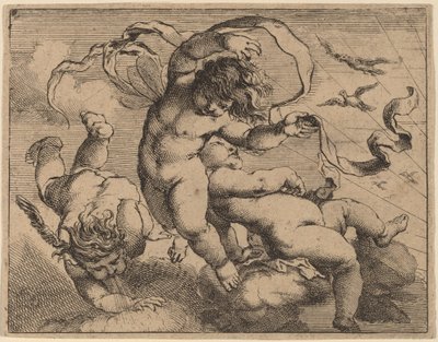 Três Putti Voadores de Cornelis Schut I