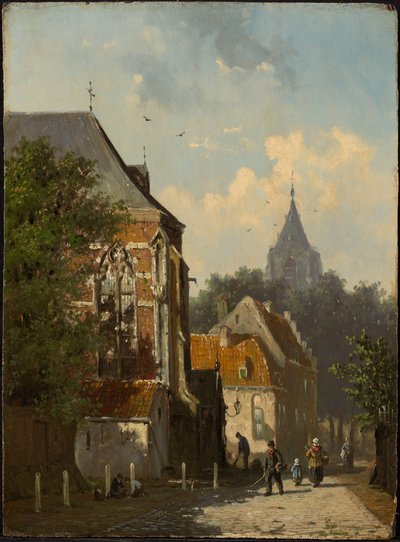 Cena de rua holandesa de Cornelis Springer