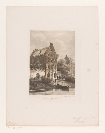 Casas ao longo da água Casas dos Nobres (Século XIII) (título no objeto) de Cornelis Springer