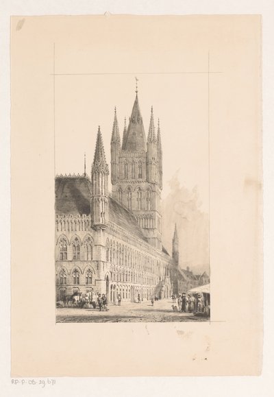 Salão de pano de Ypres Câmara Municipal do século XIII de Cornelis Springer