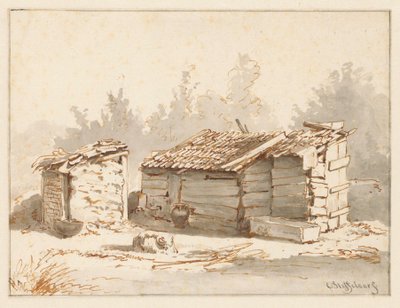 Dois currais para gado de Cornelis Steffelaar